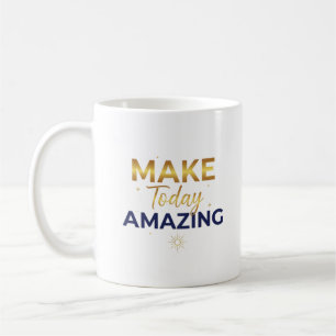 Mach den heutigen Tag unglaublich Gold Navy Sonnen Kaffeetasse