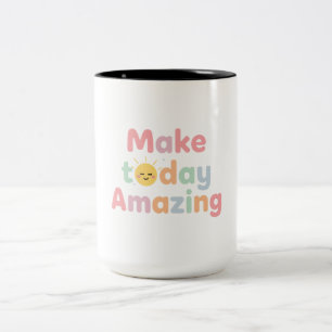 Mach den heutigen Tag unglaublich Tolles Pastell-D Zweifarbige Tasse