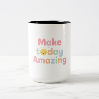 Mach den heutigen Tag unglaublich Tolles Pastell-D Zweifarbige Tasse