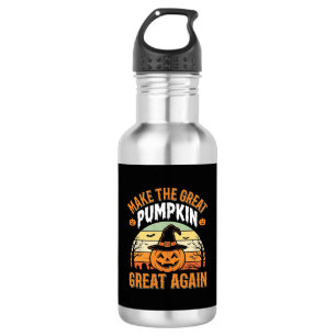 Mach den Kürbis wieder groß Halloween-Design_1 Edelstahlflasche
