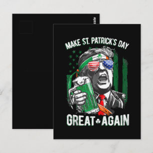 Mach den St. Patrick's Day wieder großartig, lusti Postkarte