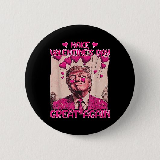 Mach den Valentinstag wieder großartig, lustiger T Button (Vorderseite)