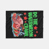 Mach den Wassermelonen-Crawl Lustiger Flamingo-Cow Fleecedecke (Vorderseite (Horizontal))