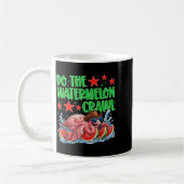Mach den Wassermelonen-Crawl Lustiger Flamingo Cow Kaffeetasse (Links)