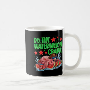 Mach den Wassermelonen-Crawl Lustiger Flamingo Cow Kaffeetasse