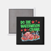 Mach den Wassermelonen-Crawl Lustiger Flamingo-Cow Magnet (Vorderseite/Rückseite)