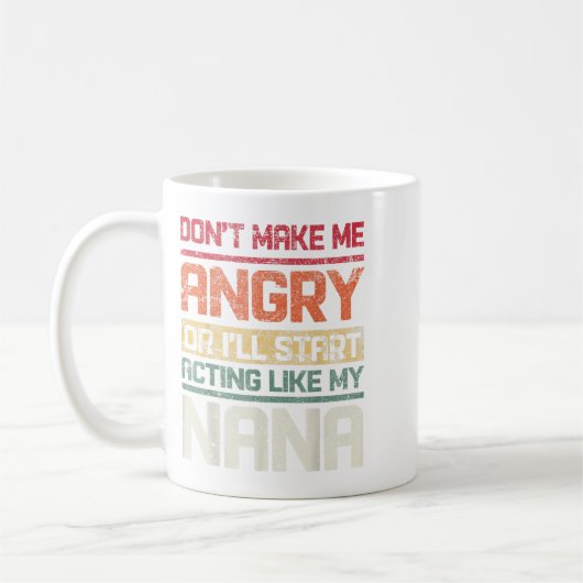 Mach dich nicht böse, oder ich fange Schauspiel an Kaffeetasse (Links)