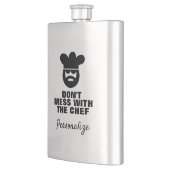 Mach dich nicht mit dem Koch lustiges Männergesche Flachmann (Links)