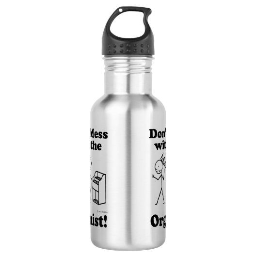 Mach dich nicht mit dem Organisten ab Edelstahlflasche (Vorderseite)