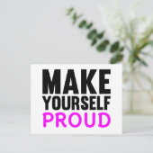 Mach dich selbst stolz postkarte (Stehend Vorderseite)