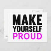 Mach dich selbst stolz postkarte (Vorne/Hinten)
