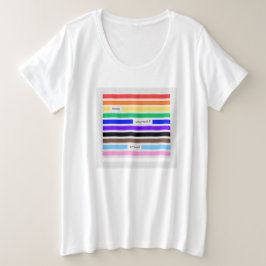 Mach dich stolz Regenbogen-Redaktion Pride 2026 Große Größe T-Shirt