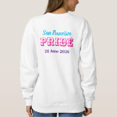 Mach dich stolz Regenbogen-Redaktion Pride 2026 Sweatshirt (Rückseite)