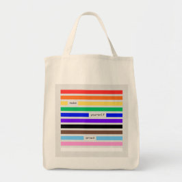 Mach dich stolz Regenbogen-Redaktion Pride 2026 Tragetasche