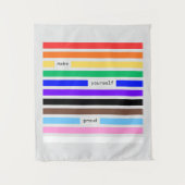 Mach dich stolz Regenbogen-Redaktion Pride 2026 Wandteppich (Vorderseite)