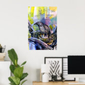 Mach die Dinge, die dich glücklich machen, Drossel Poster (Heimbüro)