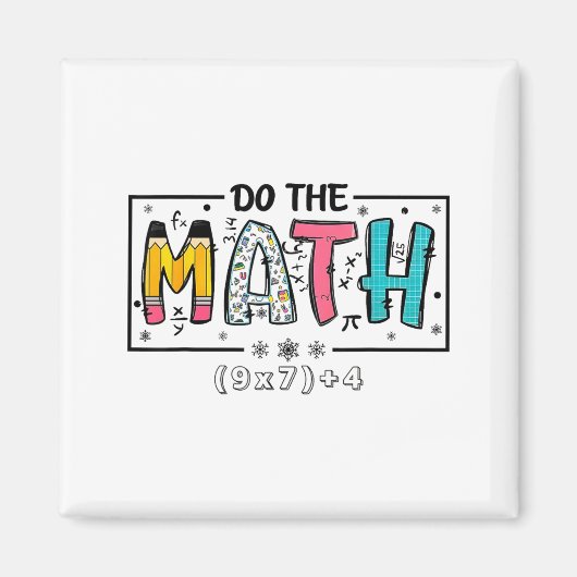 Mach die Mathe 67 Mathelehrer Six Magnet (Vorne)