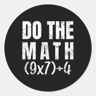 Mach die Mathe-Gleichung Erntedankfest Lehrer 67 S Runder Aufkleber