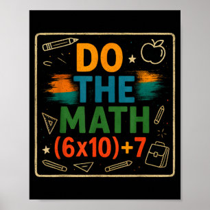 Mach die Mathe lustig 67 Gleichung Klassenzimmer L Poster