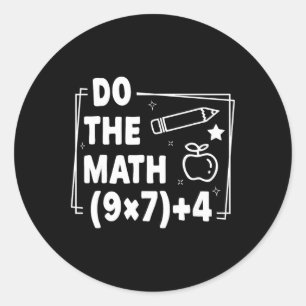 Mach die Mathe-Weihnachten Lustig 67 Meme Pemdas L Runder Aufkleber