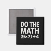 Mach die Rechnung 67 Meme Lustig Sechs Sieben Männ Magnet (Vorderseite/Rückseite)