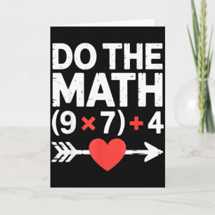 Mach die Rechnung 67 Valentinstag Sechs Sieben Her Karte