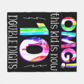 MACH! Dieses Kid ist jetzt 10 zweistellige Paint-T Fleecedecke (Vorderseite (Horizontal))