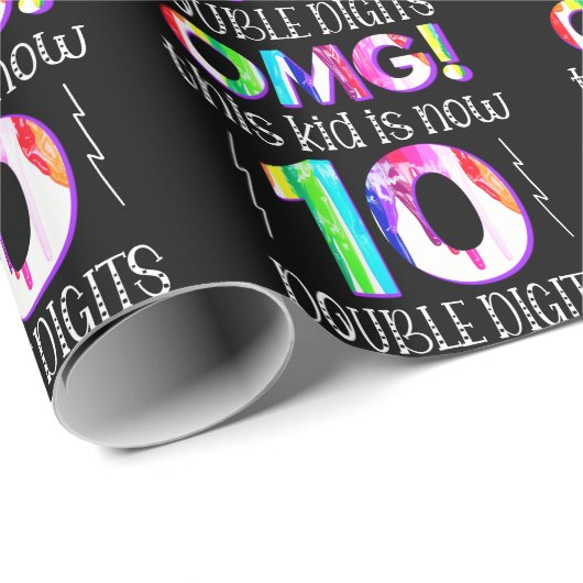 MACH! Dieses Kid ist jetzt 10 zweistellige Paint-T Geschenkpapier (Rolleneckpunkt)
