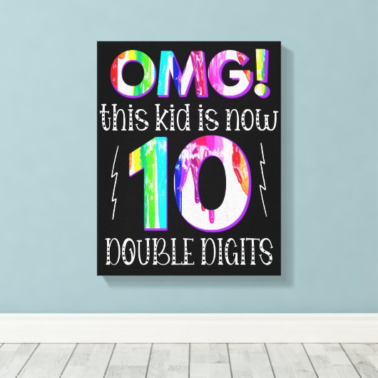 MACH! Dieses Kid ist jetzt 10 zweistellige Paint-T Leinwanddruck (Insitu (Holzboden))