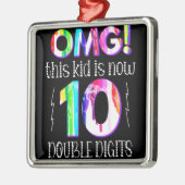 MACH! Dieses Kid ist jetzt 10 zweistellige Paint-T Ornament Aus Metall (Links)