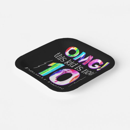 MACH! Dieses Kid ist jetzt 10 zweistellige Paint-T Pappteller (Gewinkelt)