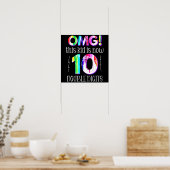 MACH! Dieses Kid ist jetzt 10 zweistellige Paint-T Poster (Küche)