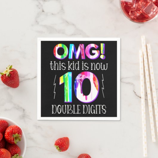 MACH! Dieses Kid ist jetzt 10 zweistellige Paint-T Serviette (Beispiel)