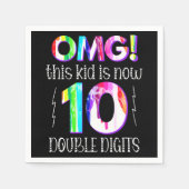 MACH! Dieses Kid ist jetzt 10 zweistellige Paint-T Serviette (Vorderseite)