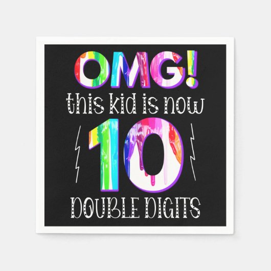 MACH! Dieses Kid ist jetzt 10 zweistellige Paint-T Serviette (Vorderseite)