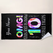 MACH! Dieses Kid ist jetzt 10 zweistellige Paint-T Strandtuch (Vorderseite)