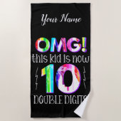 MACH! Dieses Kid ist jetzt 10 zweistellige Paint-T Strandtuch (Vorderseite)