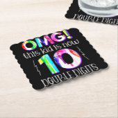 MACH! Dieses Kid ist jetzt 10 zweistellige Paint-T Untersetzer (angewinkelt)