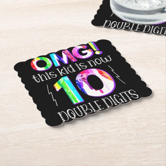 MACH! Dieses Kid ist jetzt 10 zweistellige Paint-T Untersetzer (angewinkelt)