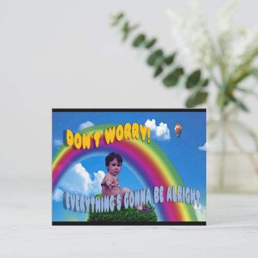 Mach dir keine Sorgen!  Alles wird gut. Postkarte (Stehend Vorderseite)
