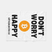 Mach dir keine Sorgen, Bitcoin ist glücklich  Fleecedecke (Vorderseite (Horizontal))