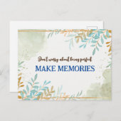 Mach dir keine Sorgen, dass du ein perfektes Zitat Postkarte (Vorne/Hinten)