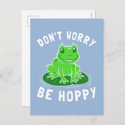 Mach dir keine Sorgen, dass du hoppy bist Postkarte (Vorne/Hinten)