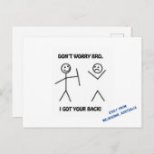 Mach dir keine Sorgen, dass ich deine rückenklebri Postkarte (Vorne/Hinten)