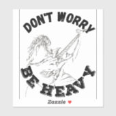 Mach dir keine Sorgen - Gitarrendesign Aufkleber (Blatt)