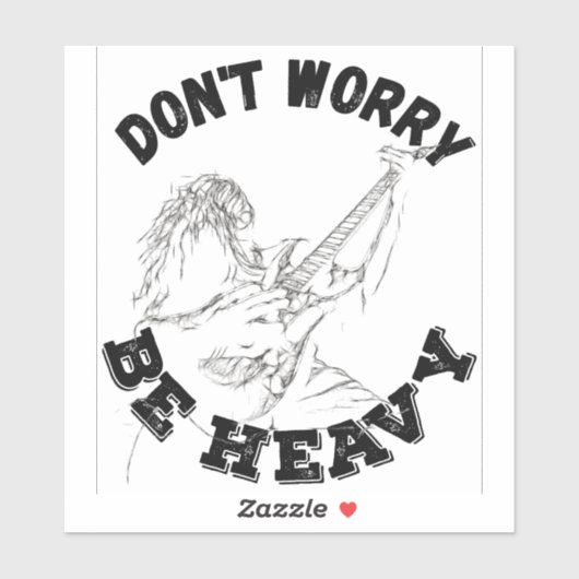 Mach dir keine Sorgen - Gitarrendesign Aufkleber (Blatt)