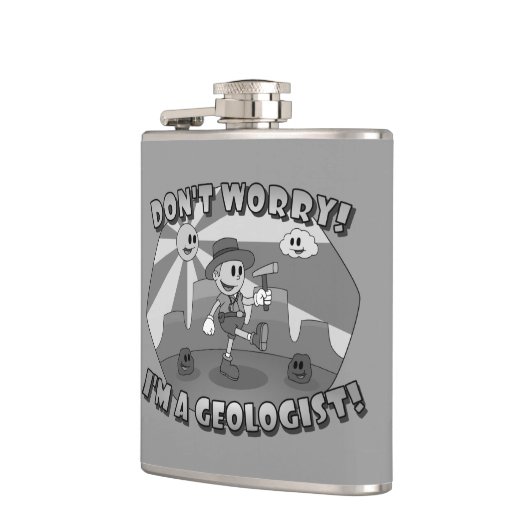 Mach dir keine Sorgen! Ich bin Geologe! Flachmann (Links)