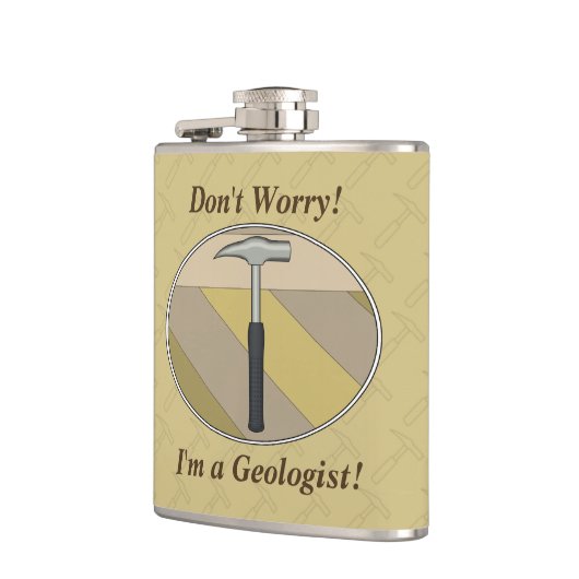 Mach dir keine Sorgen! Ich bin Geologe! Logo Flachmann (Links)