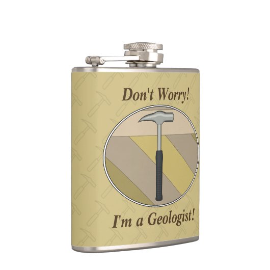 Mach dir keine Sorgen! Ich bin Geologe! Logo Flachmann (Rechts)