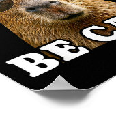 Mach dir keine Sorgen, sei capy lustige Capybara Poster (Ecke)